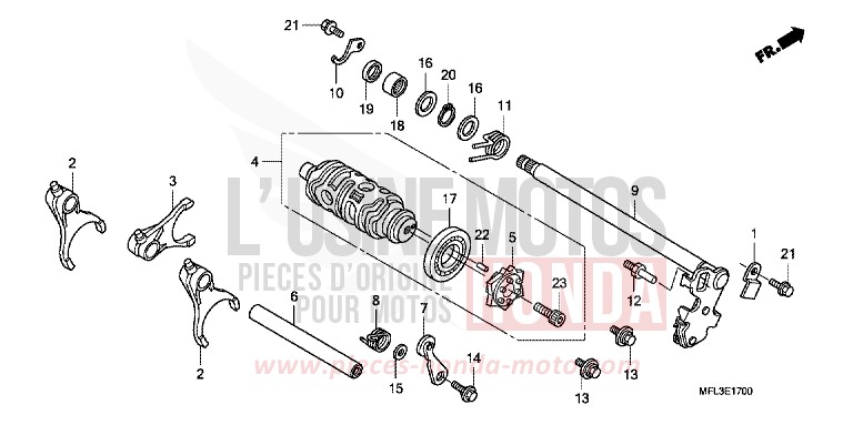 BARILLET DE SELECTION von CBR1000RR "Fireblade" WINNING RED (R258) von 2008